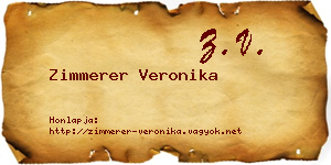 Zimmerer Veronika névjegykártya